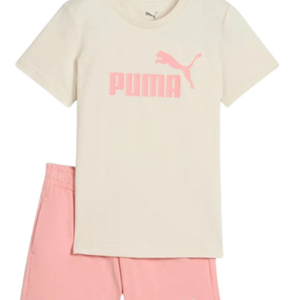 PUMA ESS LOGO TEE AND SHORTS SET Beige & Pink
685240 87