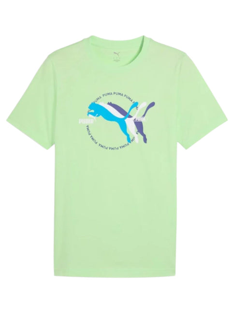 GRAPHIC MULTIPLE LOGO TEE SPRING FERN
684626 49