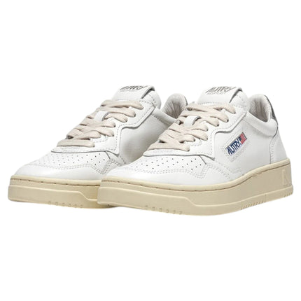 AUTRY MEDALIST LOW IN PELLE BIANCA & SILVER 
AULW LL05