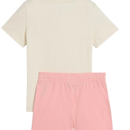PUMA ESS LOGO TEE AND SHORTS SET Beige & Pink
685240 87