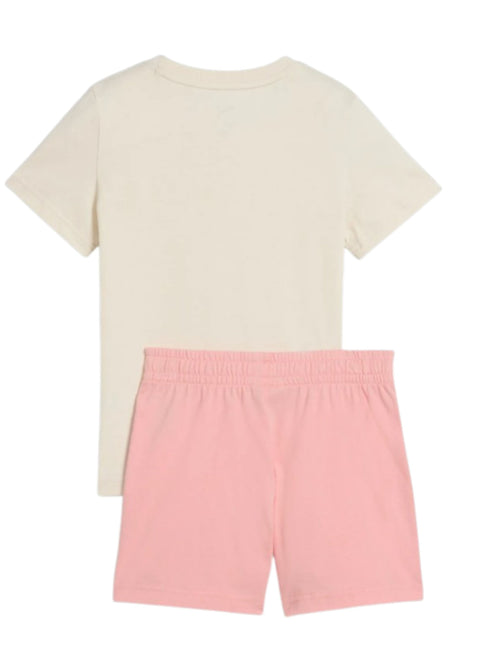 PUMA ESS LOGO TEE AND SHORTS SET Beige & Pink
685240 87